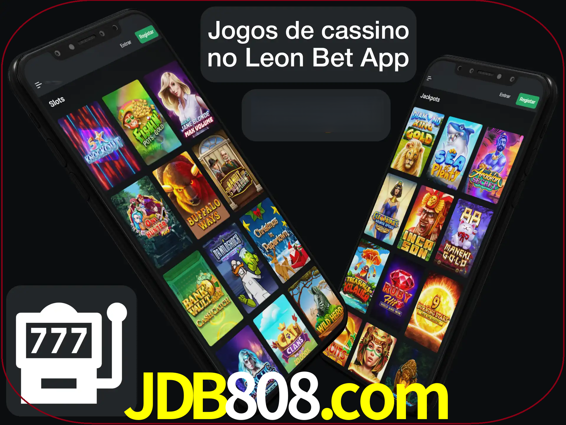 Escolha quais jogos de cassino jogar no app.