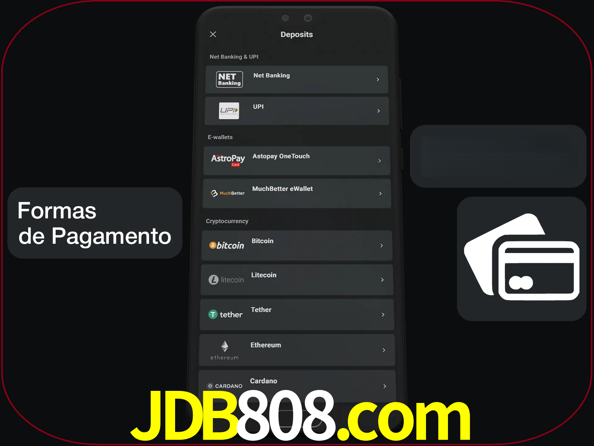 Escolha a forma de pagamento de sua preferência.