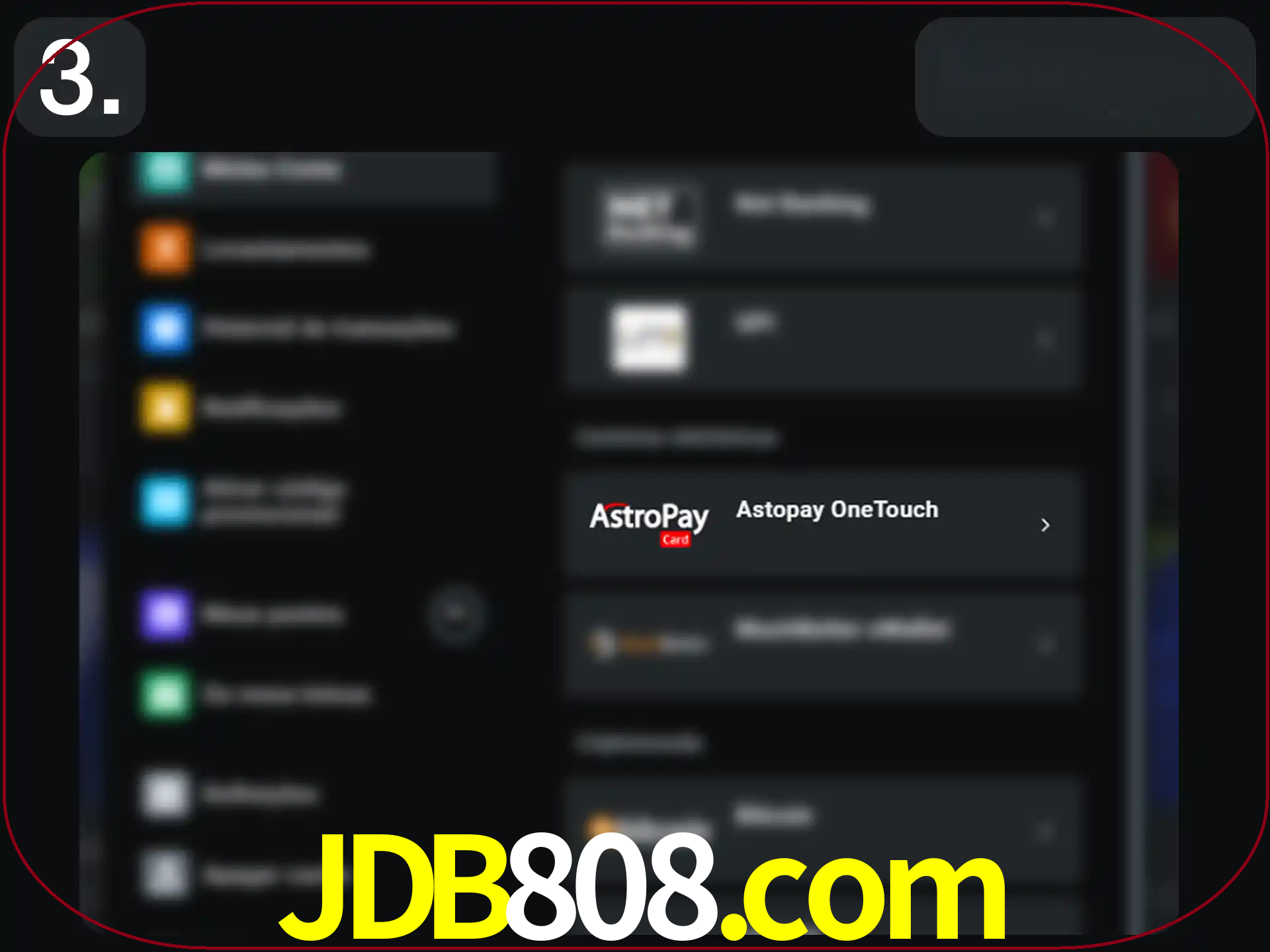 Abra a janela de depósito.