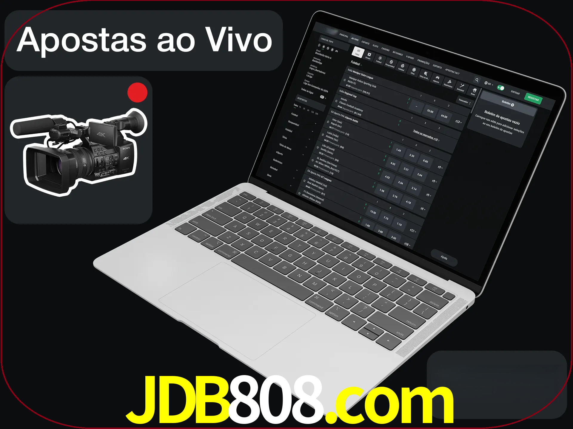 Aposte em formato ao vivo em nosso site.